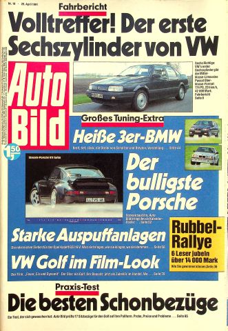 Deckblatt Auto Bild (18/1991)